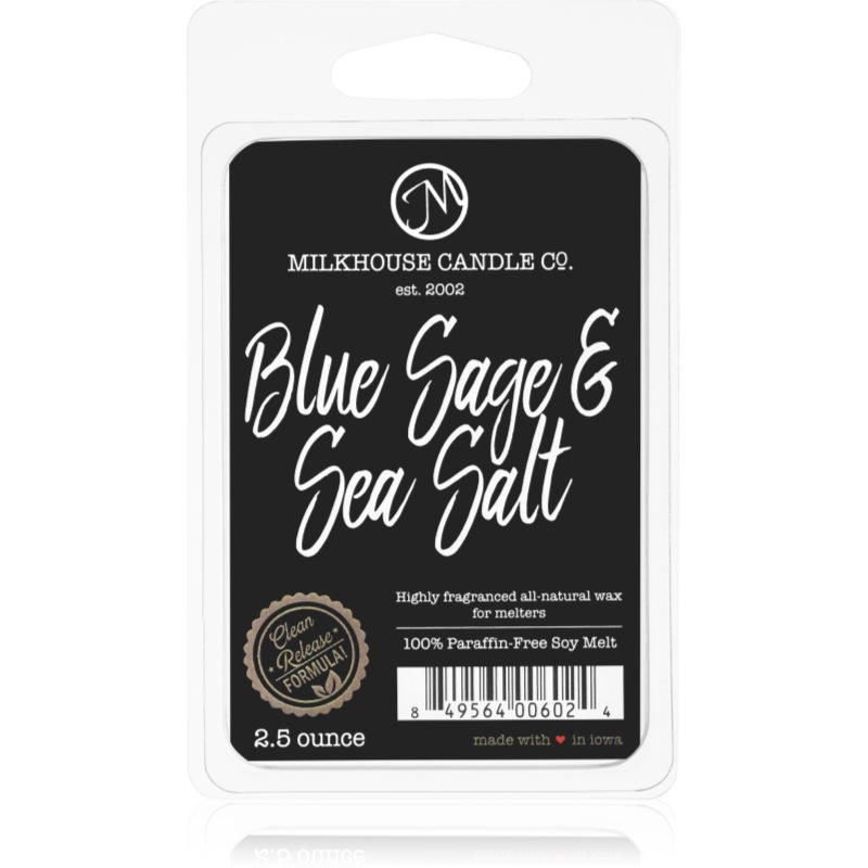 Milkhouse Candle Co. Creamery Blue Sage & Sea Salt vosk do aromalampy 70 g