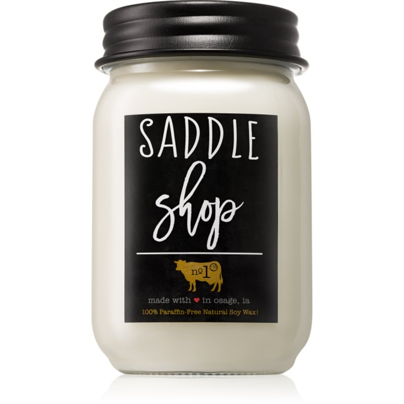 

Milkhouse Candle Co. Farmhouse Saddle Shop aроматична свічка Mason Jar