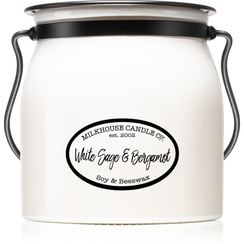 Milkhouse Candle Co. Creamery White Sage & Bergamot vonná svíčka Butter Jar 454 g