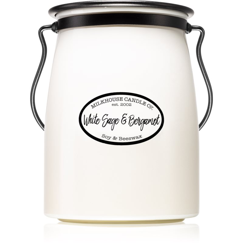 Milkhouse Candle Co. Creamery White Sage & Bergamot vonná svíčka Butter Jar 624 g