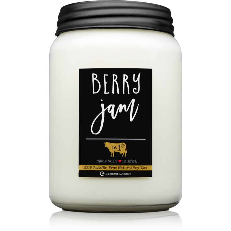 Milkhouse Candle Co. Farmhouse Berry Jam ароматна свещ  Mason Jar 737 гр.