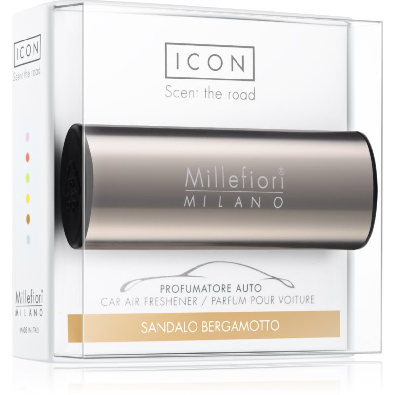 Millefiori Icon Sandalo Bergamotto vůně do auta Metallo Shiny Bronze