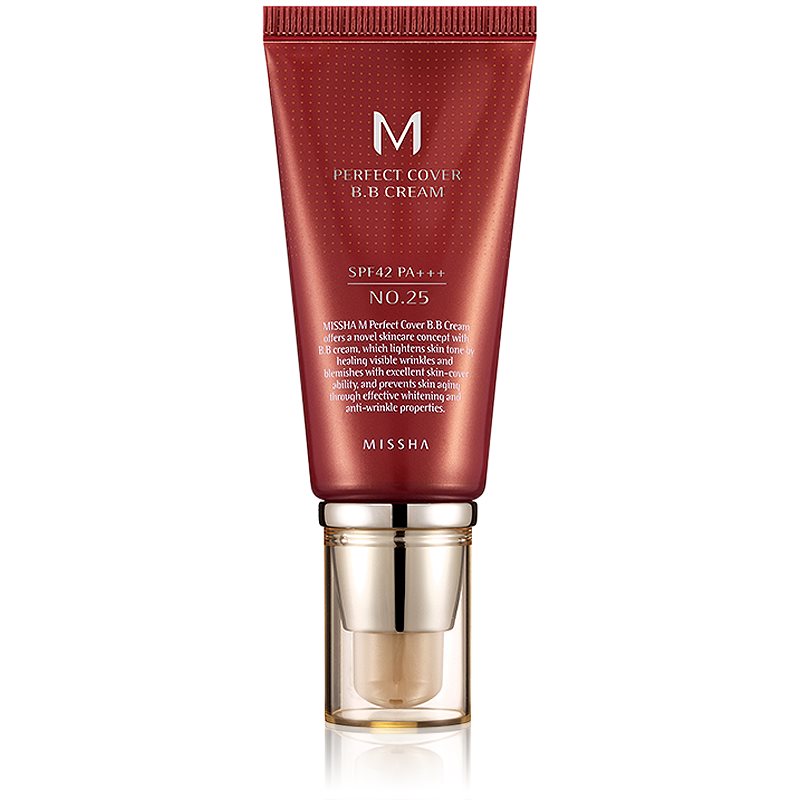 Missha M Perfect Cover ББ крем с висока UV защита цвят No. 25 Bright Beige SPF42/PA+++ 50 мл.