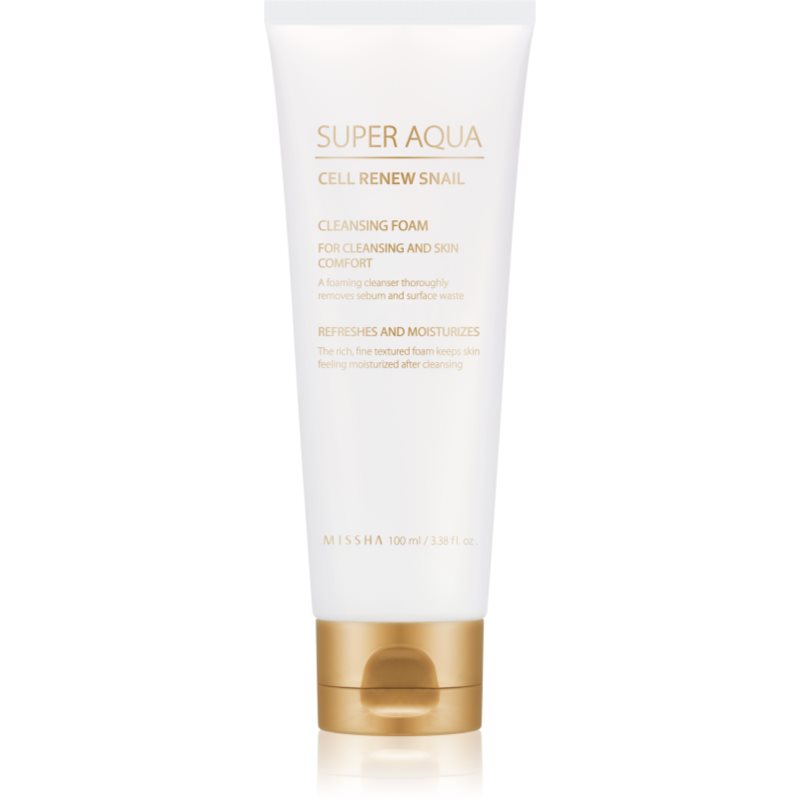 Missha Super Aqua Cell Renew Snail čisticí pěna se šnečím extraktem 100 ml