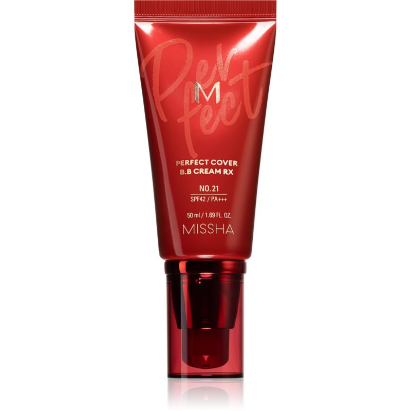 Missha M Perfect Cover RX BB krém s vysokou UV ochranou odstín No.21 Light Beige 50 ml