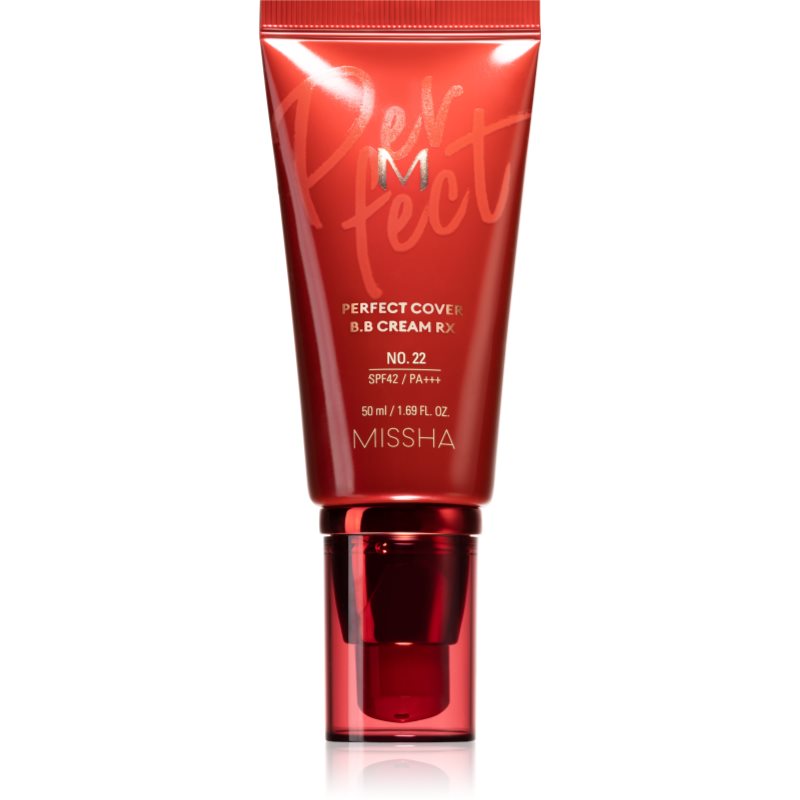 Missha M Perfect Cover RX BB krém s vysokou UV ochranou odstín No.22 Neutral Beige 50 ml