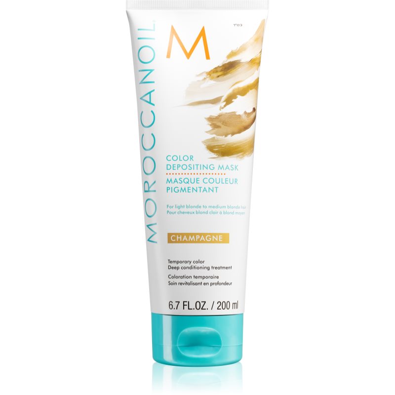 Moroccanoil Color Depositing нежна подхранваща маска без перманентни цветови пигменти Champagne 200 мл.