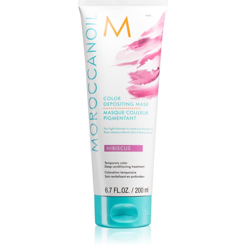 Moroccanoil Color Depositing jemná vyživující maska bez permanentních barevných pigmentů Hibiscus 200 ml