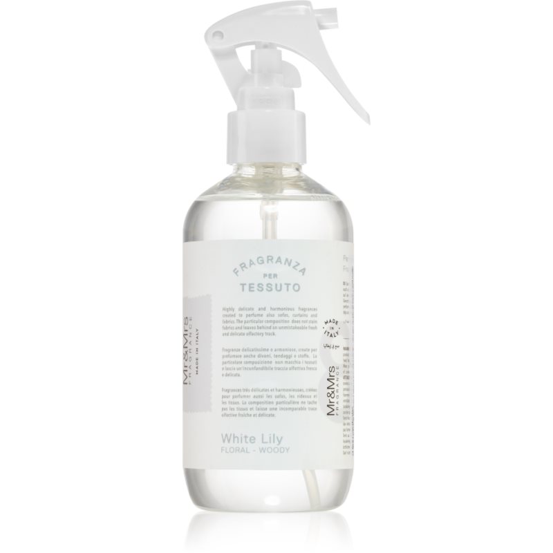 Mr & Mrs Fragrance Laundry White Lily osvěžovač vzduchu a textilií 250 ml