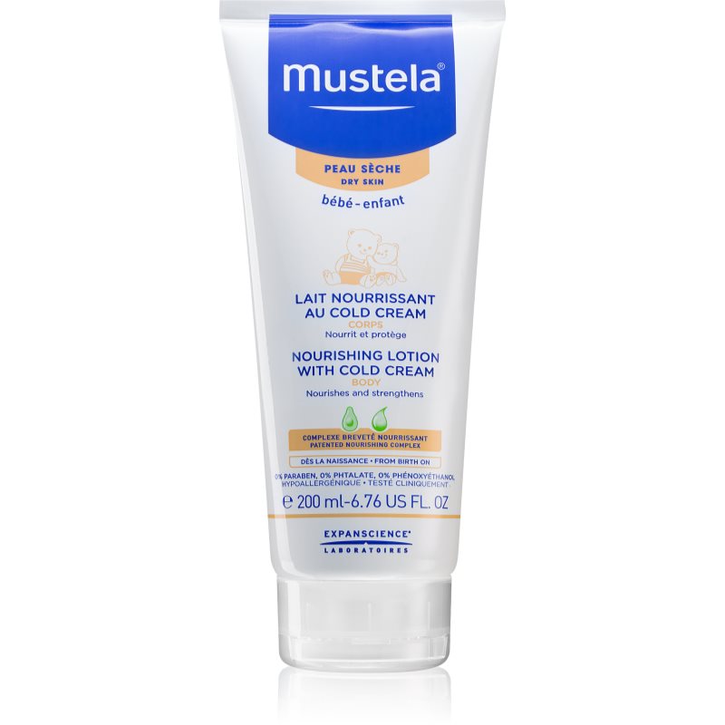 Mustela Bébé Soin тоалетно мляко за тяло съдържа cold cream 200 мл.