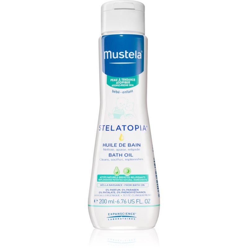 Mustela Bébé Stelatopia zklidňující koupelový olej pro děti od narození 200 ml