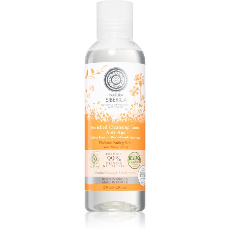 Natura Siberica Wild Herbs and Flowers vyživující čisticí tonikum proti stárnutí pleti 200 ml