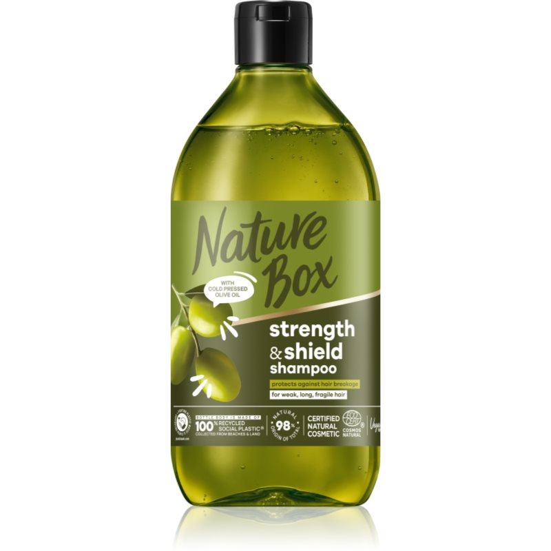 Nature Box Olive Oil ochranný šampon proti lámavosti vlasů 385 ml
