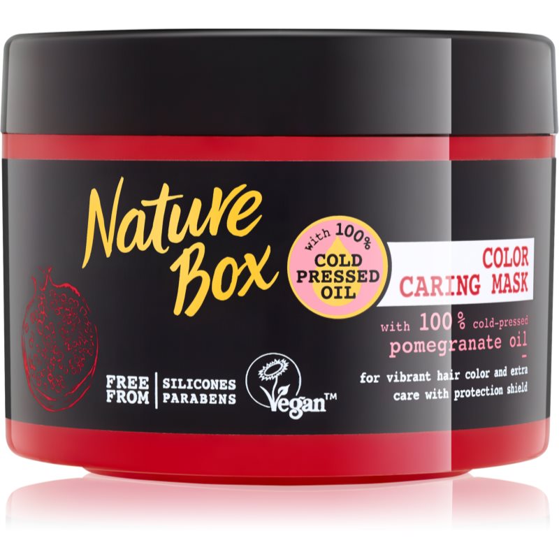 Nature Box Pomegranate подхранваща и хидратираща маска за коса за защита на цветовете 200 мл.