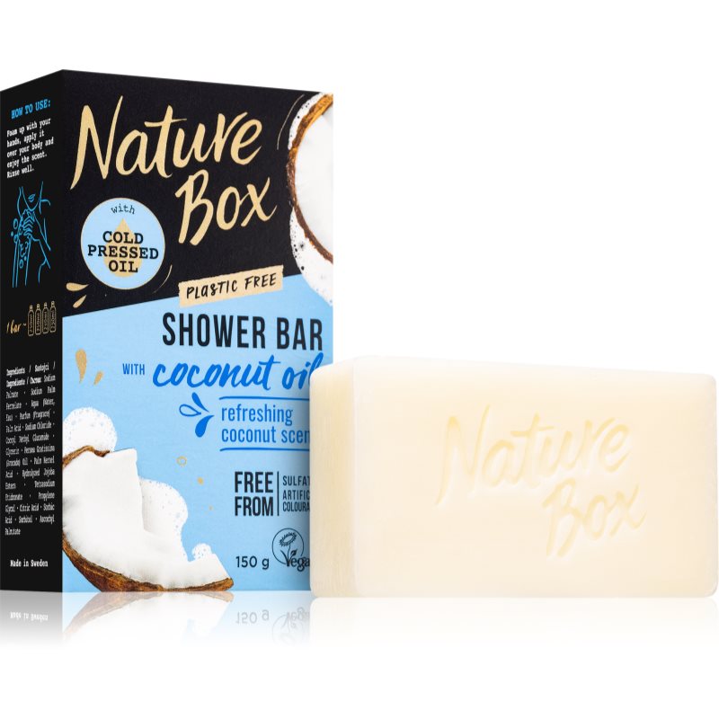 Nature Box Shower Bar Coconut Oil почистващ твърд сапун 150 гр.