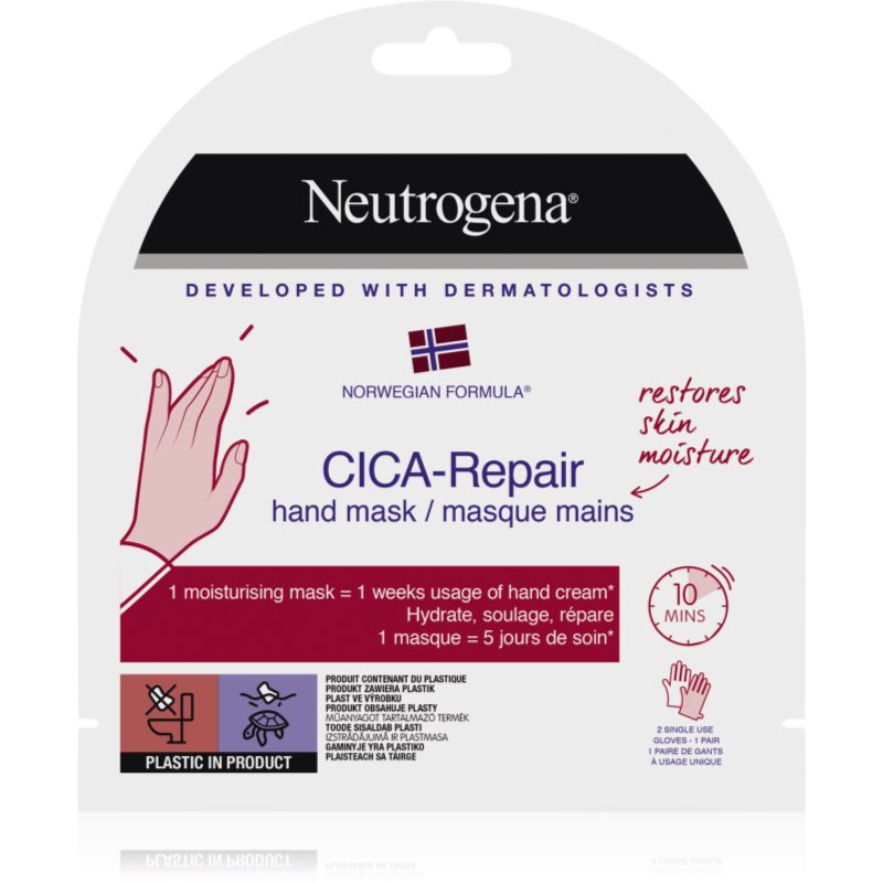 Neutrogena Norwegian Formula® CICA Repair хидратираща маска за ръце