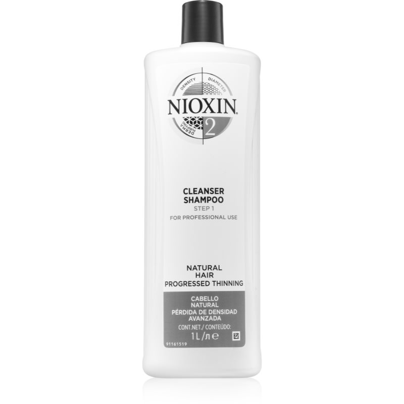 Nioxin System 2 Cleanser Shampoo почистващ шампоан за фина към нормална коса 1000 мл.