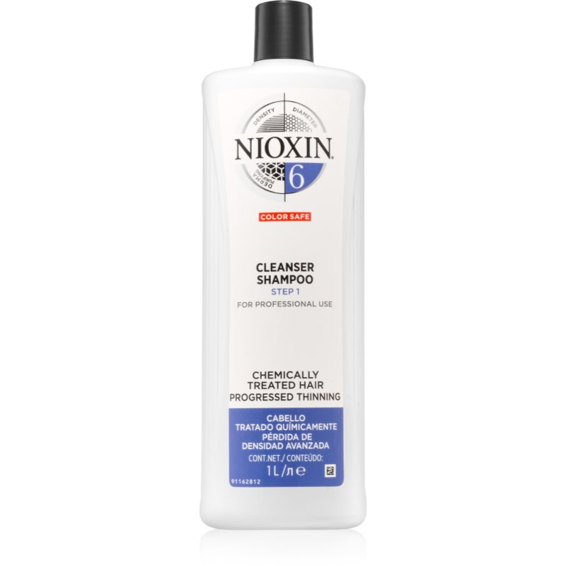 Nioxin System 6 Color Safe Cleanser Shampoo почистващ шампоан за химически третирана коса 1000 мл.