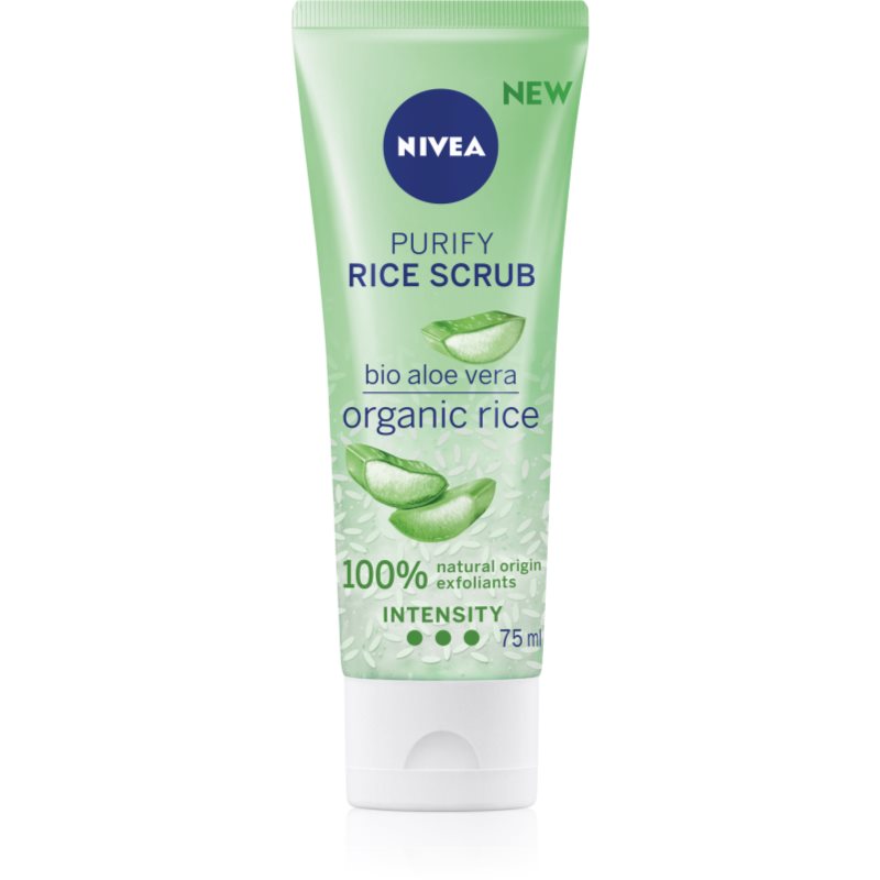 Nivea Rice Scrub Aloe Vera почистващ пилинг за лице 75 мл.