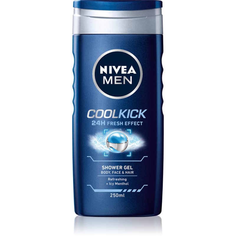 Nivea Men Cool Kick душ гел  за лице, тяло и коса 250 мл.