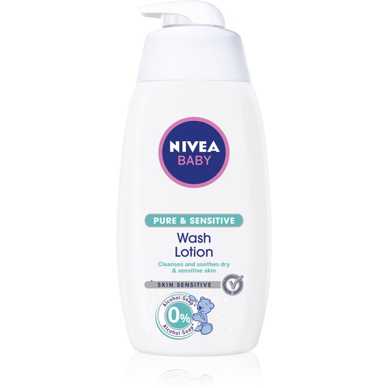 Nivea Baby Pure & Sensitive почистващ гел за лице, тяло и коса 500 мл.