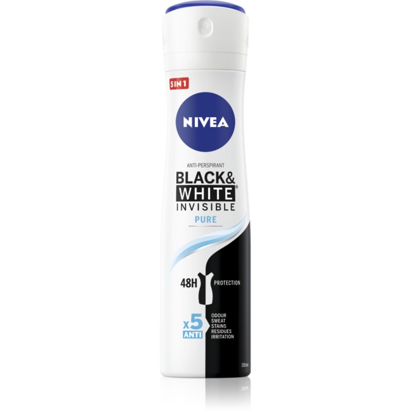 Nivea Invisible Black & White Pure антиперспирант дезодорант срещу бели и жълти петна 150 мл.