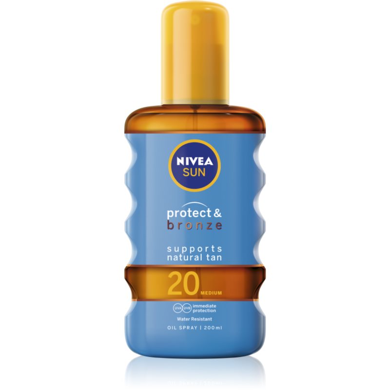 Nivea Sun Protect & Bronze suchý olej na opalování SPF 20 200 ml