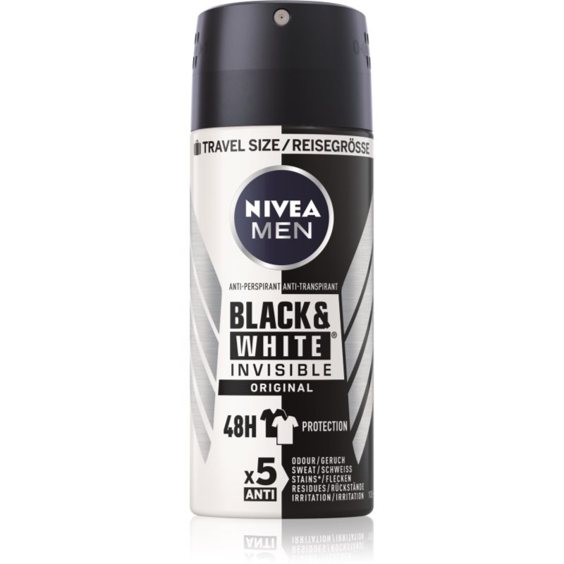 Nivea Men Invisible Black & White антиперспирант-спрей за мъже 100 мл.