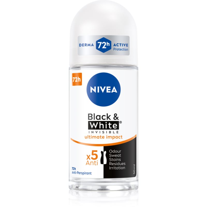 Nivea Invisible Black & White Ultimate Impact kuličkový antiperspirant 48h 50 ml