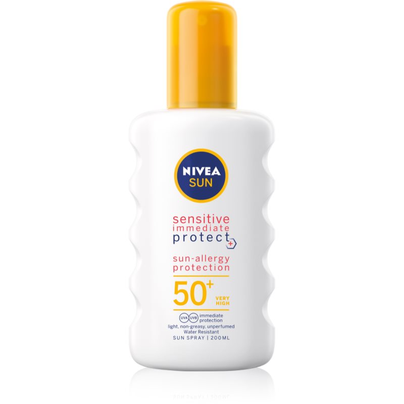 Nivea Sun Protect & Sensitive слънцезащитен спрей SPF 50+ 200 мл.