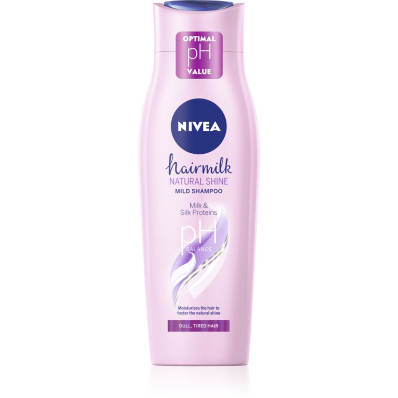 Nivea Hairmilk Natural Shine грижовен шампоан за уморена коса без блясък 250 мл.