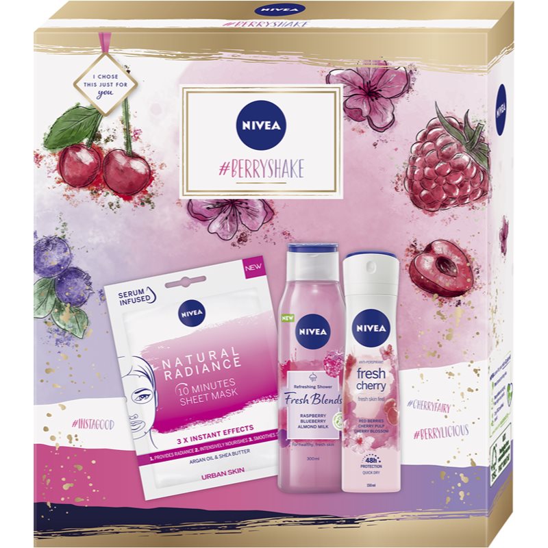 Nivea #Berryshake подаръчен комплект за тяло