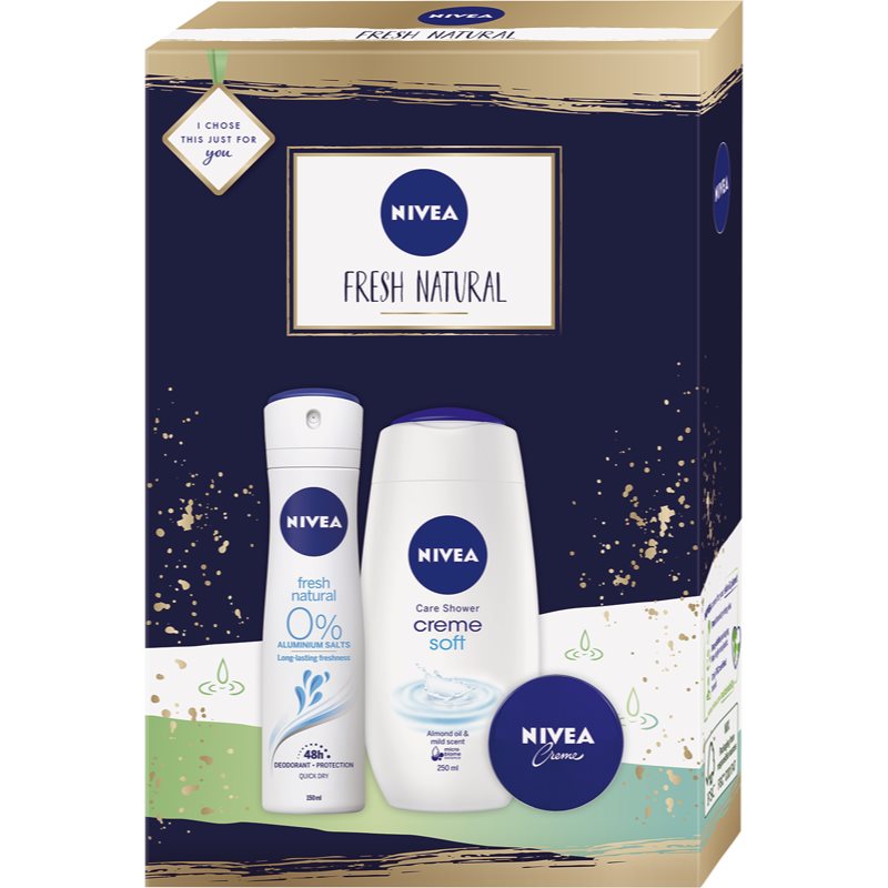 Nivea Fresh Natural dárková sada (na tvář, ruce a tělo)