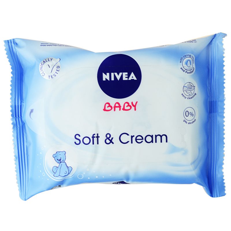 Nivea Baby Soft & Cream почистващи кърпички за деца 20 бр.