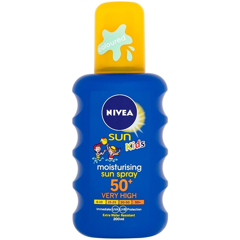 Nivea Sun Kids детски слънцезащитен цветен спрей SPF 50+ 200 мл.