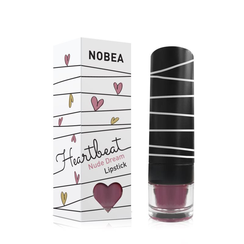 NOBEA Heartbeat овлажняващо червило цвят Nude Dream 4,5 гр.