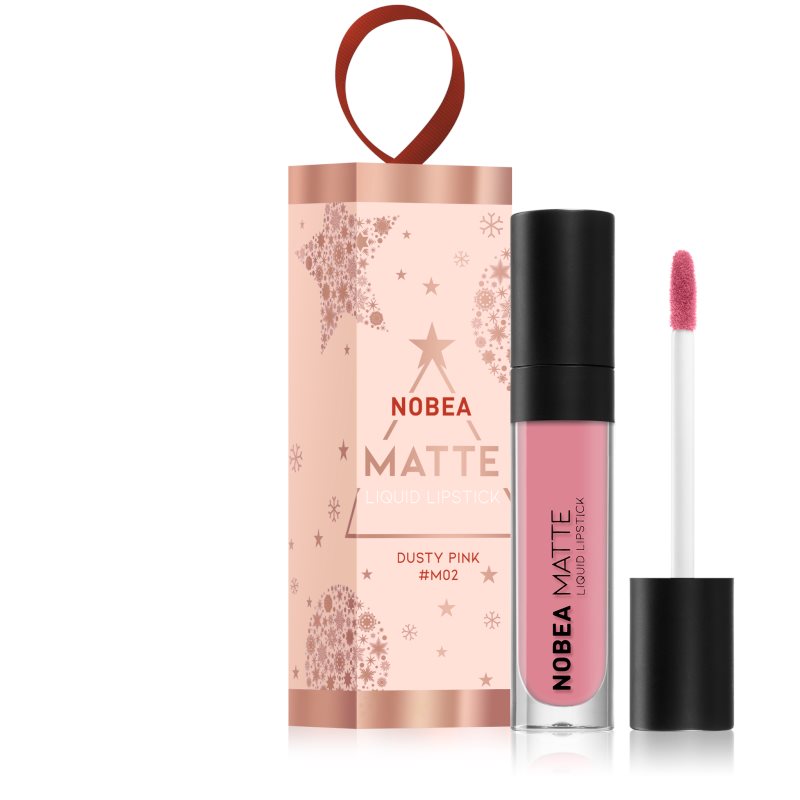 NOBEA Festive Matter Flüssig-Lippenstift Farbton Dusty Pink 7 ml