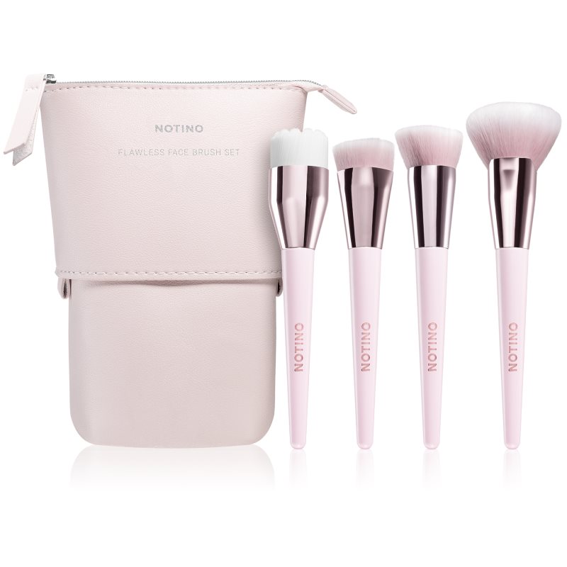 Notino Glamour Collection Flawless Face Brush Set Комплект четки с чантичка