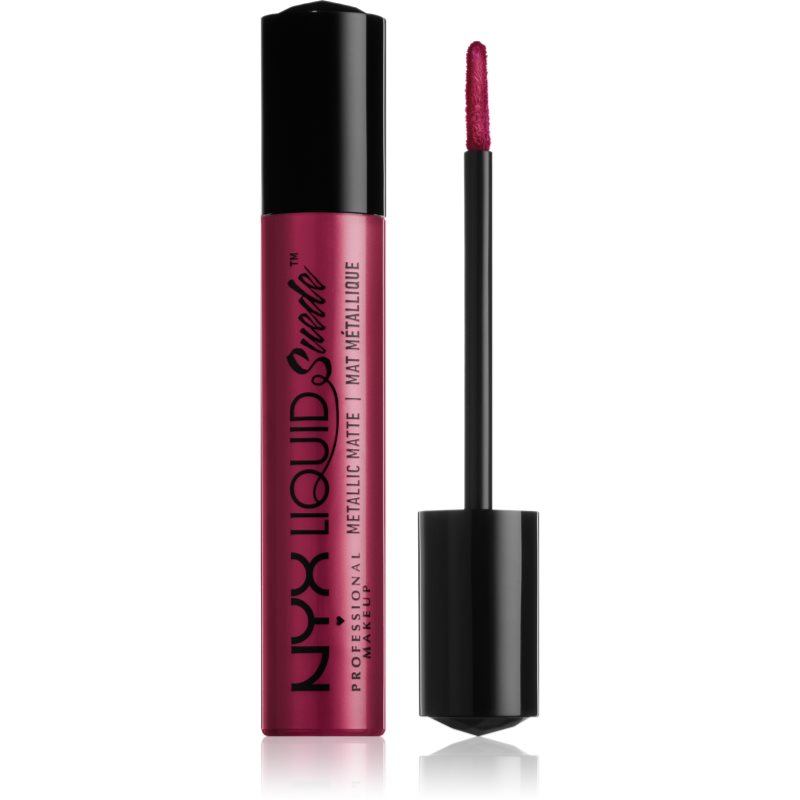 NYX Professional Makeup Liquid Suede™ Metallic Matte barra de labios líquida con acabado metálico mate tono 34 Pure Society 4 ml