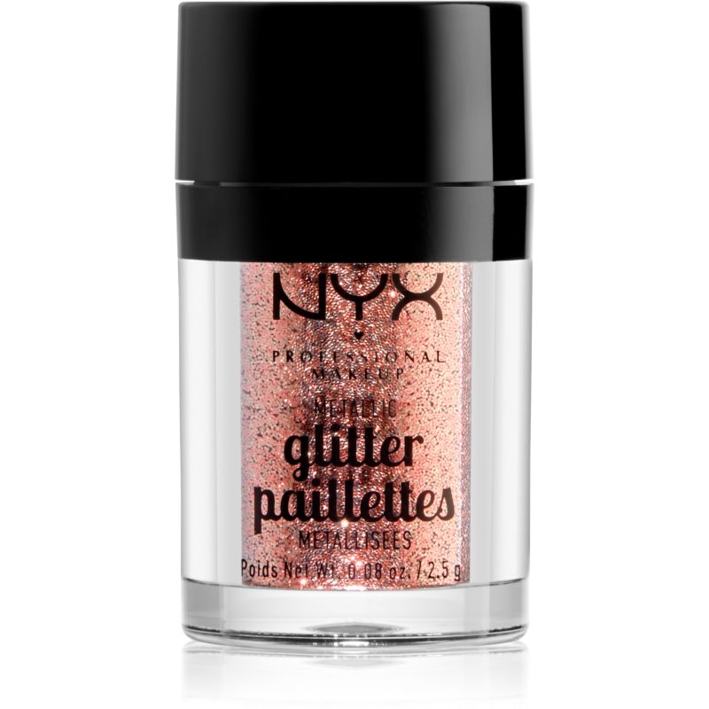 NYX Professional Makeup Glitter Goals metalické třpytky na obličej a tělo odstín 01 Dubai Bronze 2,5 g