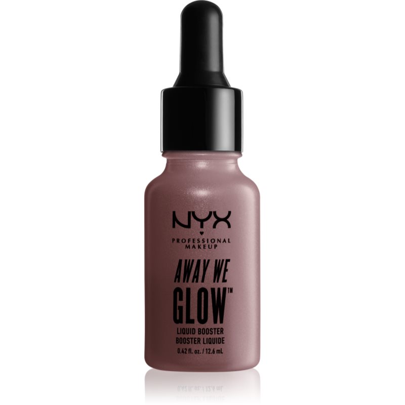 NYX Professional Makeup Away We Glow течен хайлайтър с пипета цвят 02 Glazed Donuts 12,6 мл.