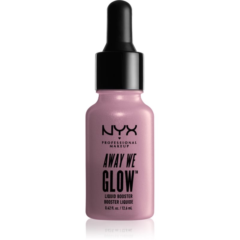 NYX Professional Makeup Away We Glow течен хайлайтър с пипета цвят 03 Snatched 12,6 мл.