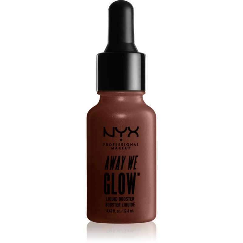 NYX Professional Makeup Away We Glow течен хайлайтър с пипета цвят 04 Untamed 12,6 мл.