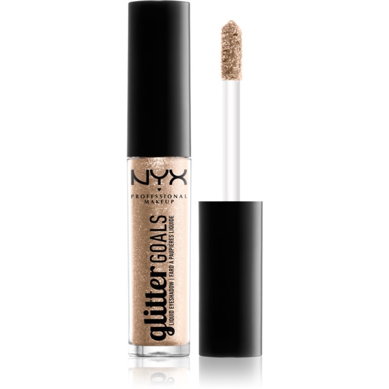 NYX Professional Makeup Glitter Goals течни очни сенки с брокат цвят 02 Polished Pin Up 3,4 гр.