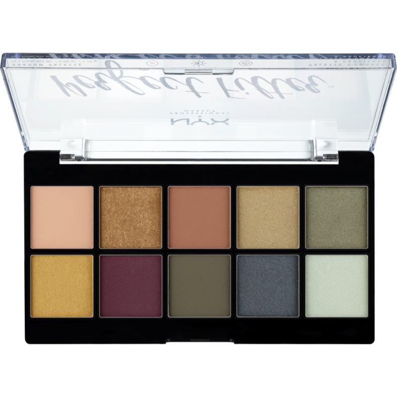 NYX Professional Makeup Perfect Filter Shadow Palette палитра от сенки за очи цвят 03 Olive You 10 x 1,77 гр.