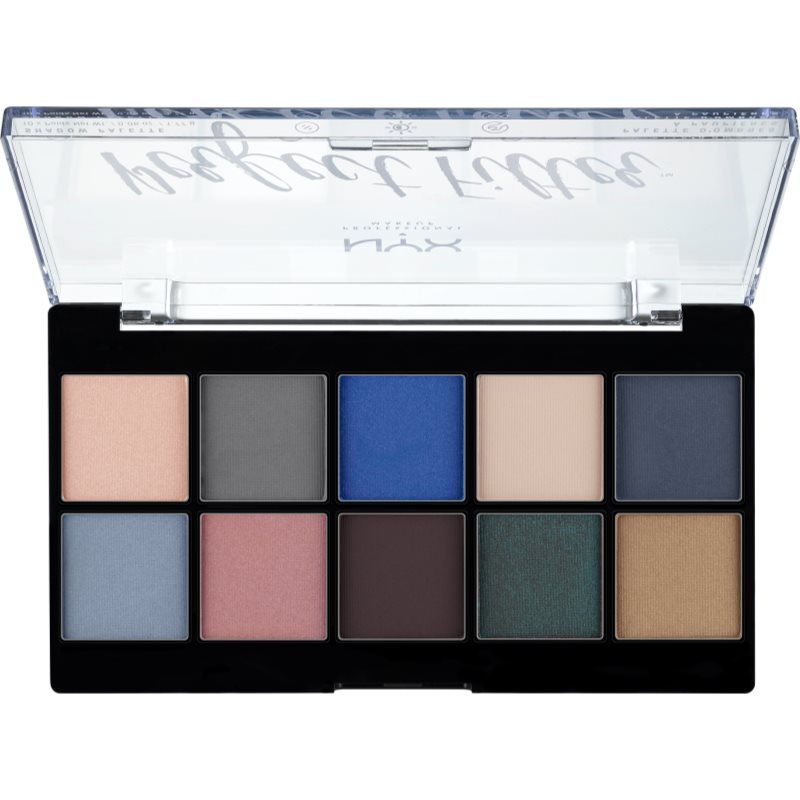 NYX Professional Makeup Perfect Filter Shadow Palette палитра от сенки за очи цвят 05 Marine Layer 10 x 1,77 гр.