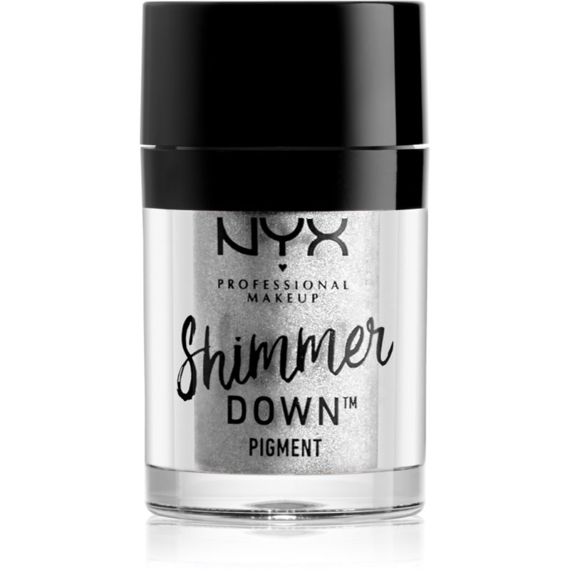 NYX Professional Makeup Shimmer Down Pigment насипни сенки за очи с висока пигментация цвят Platinum 1,5 гр.