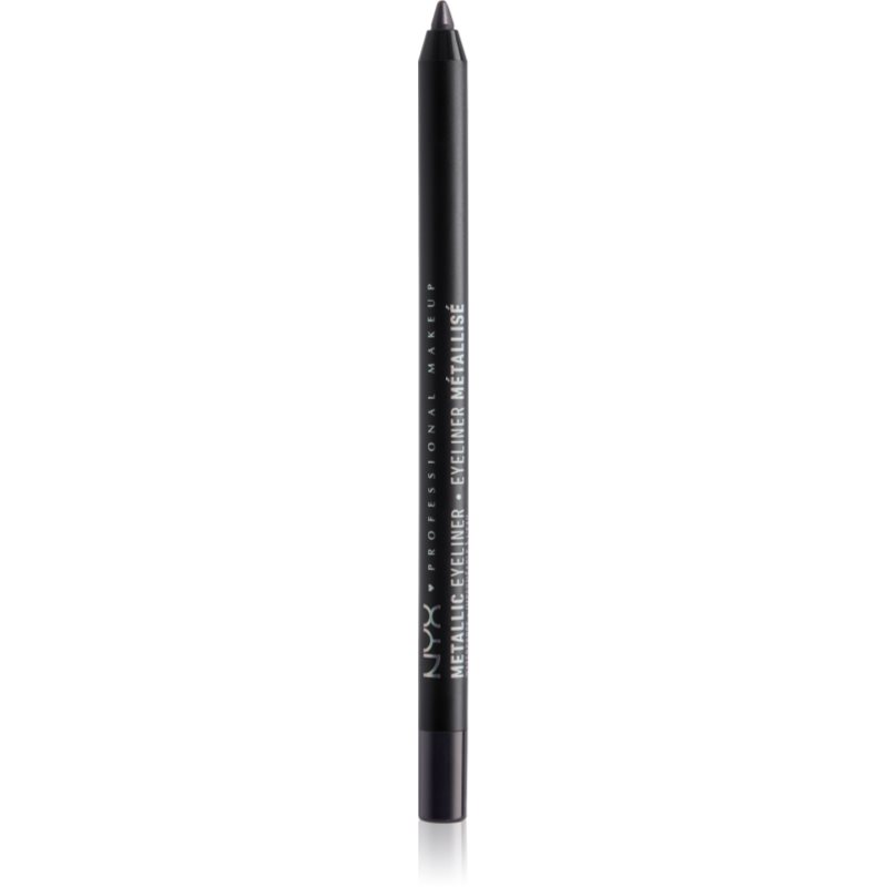 NYX Professional Makeup Metallic Eyeliner metalická tužka na oči odstín 06 Black Metal 1,3 g
