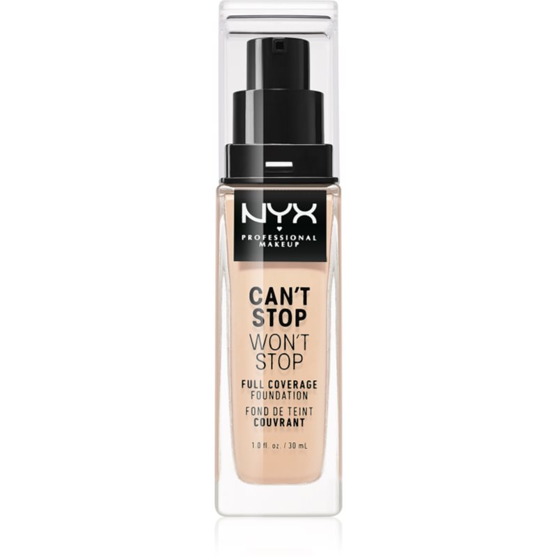 NYX Professional Makeup Can't Stop Won't Stop високо покривен фон дьо тен цвят 05 Light 30 мл.