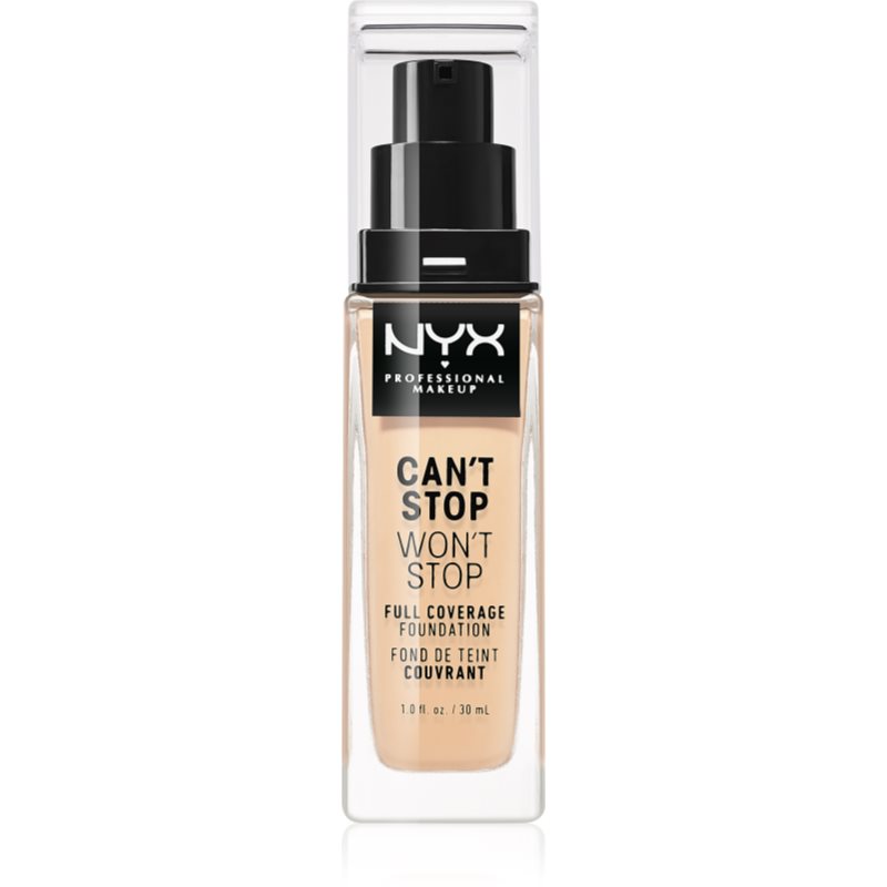 NYX Professional Makeup Can't Stop Won't Stop високо покривен фон дьо тен цвят 06 Vanilla 30 мл.